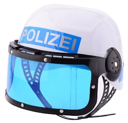 politiehelm Duitse versie wit blauw