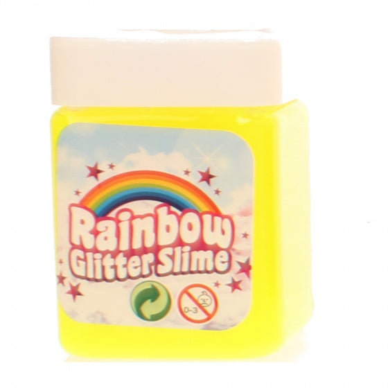 regenboogslijm met glitter 300 gram geel