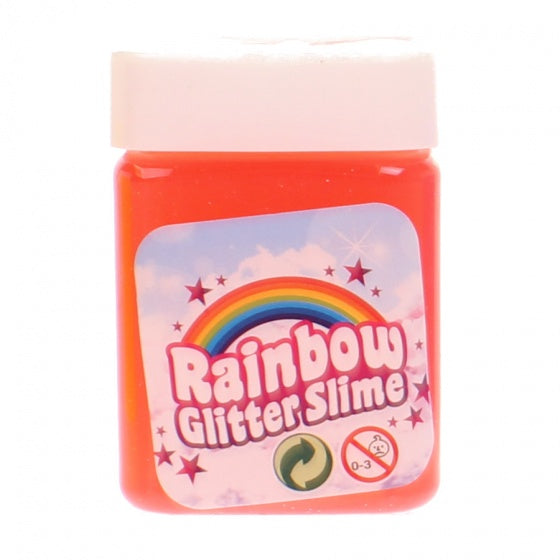 regenboogslijm met glitter 300 gram rood