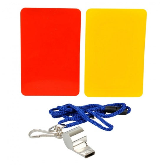 scheidsrechter set blauw 3-delig