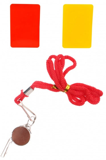 scheidsrechter set rood 3-delig