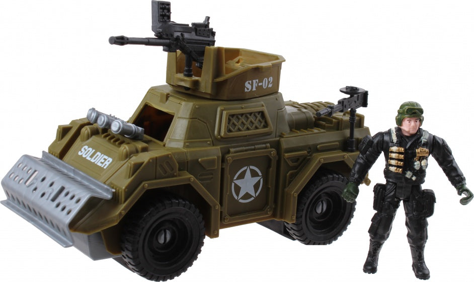 speelset pantservoertuig Combat Force 19 cm groen