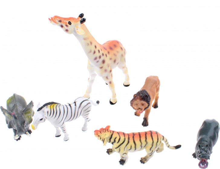 speelset wilde dieren 6-delig multicolor