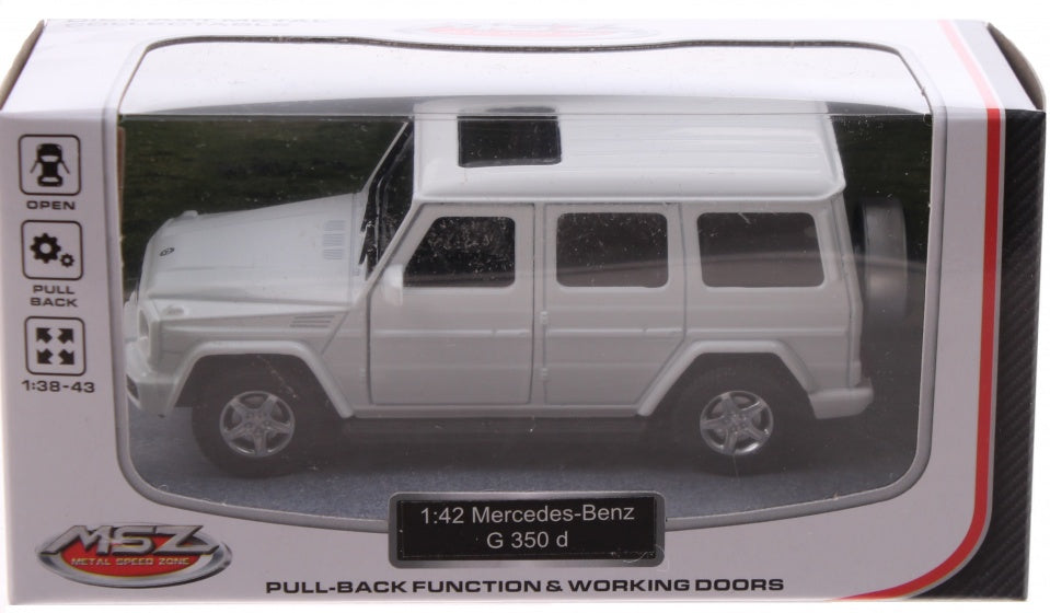 sportauto schaalmodel 1:42 8 cm Mercedes-Benz wit
