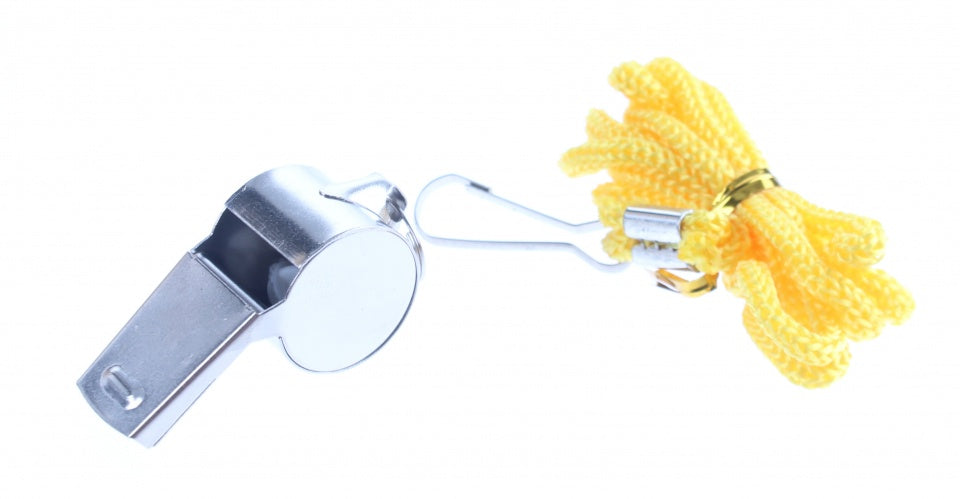 Sports Active scheidsrechtersfluit geel/zilver