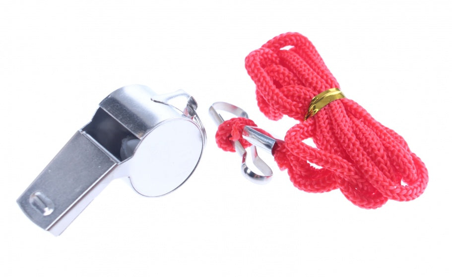 Sports Active scheidsrechtersfluit rood/zilver