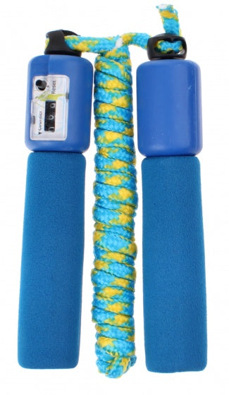 springtouw met teller Outdoor Fun blauw 210 cm