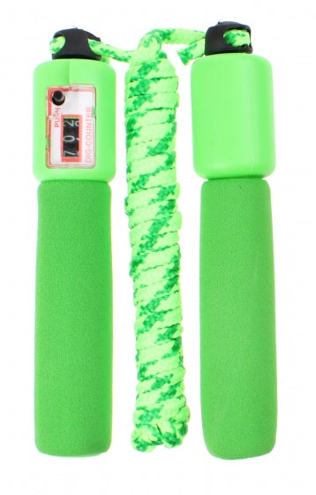 springtouw met teller Outdoor Fun groen 210 cm