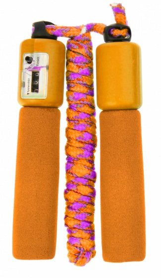 springtouw met teller Outdoor Fun oranje 210 cm