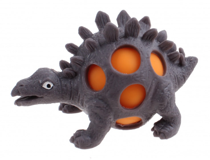 squeezy Dino - stegosaurus 10 cm grijs