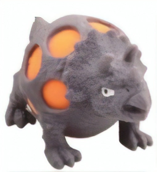 squeezy Dino - triceratops 10 cm grijs