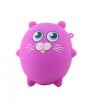 squishy kat kneedfiguur 8 cm paars
