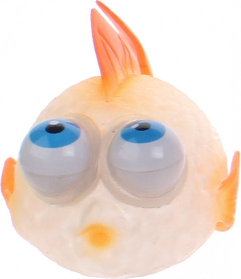 Squishy vis met bewegende ogen 9 cm oranje