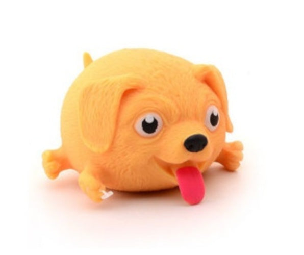 Squishy mopshond kneedfiguur 10 cm bruin
