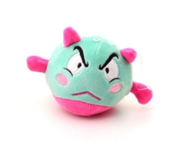 Squishy pluchen figuur 10 cm groen/roze