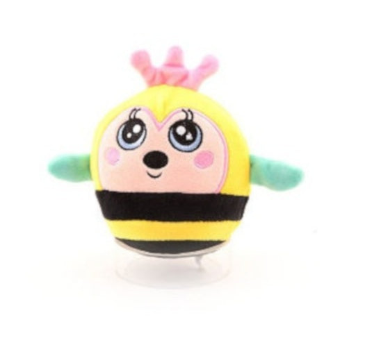 Squishy pluchen figuur bij 10 cm geel/zwart
