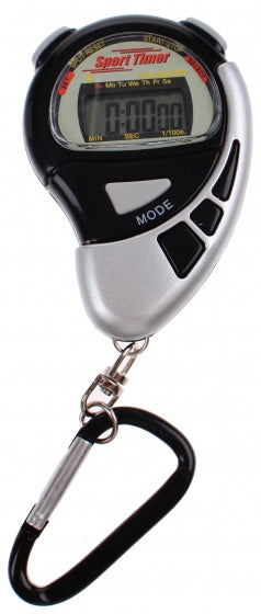 stopwatch Sports Active met alarm zwart