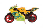Super Bike motorset 1:24 geel/rood 8 cm