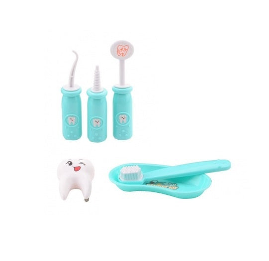 Tandarts speelset turquoise 6-delig