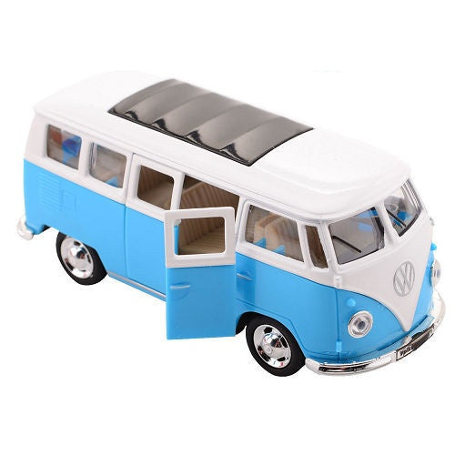 Volkswagen Bus T1 1:38 die-cast pull back blauw