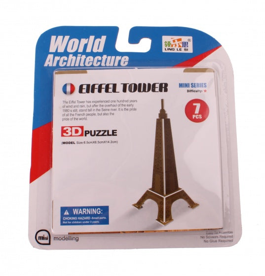 3D-Puzzel Eiffeltoren klein 6-delig brons