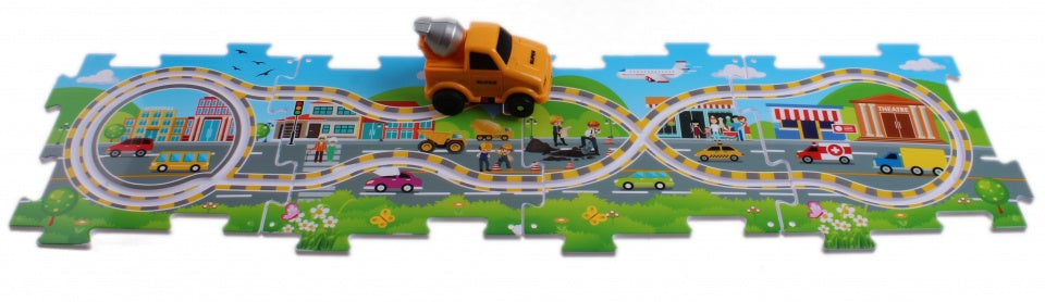 betonwagen met baan