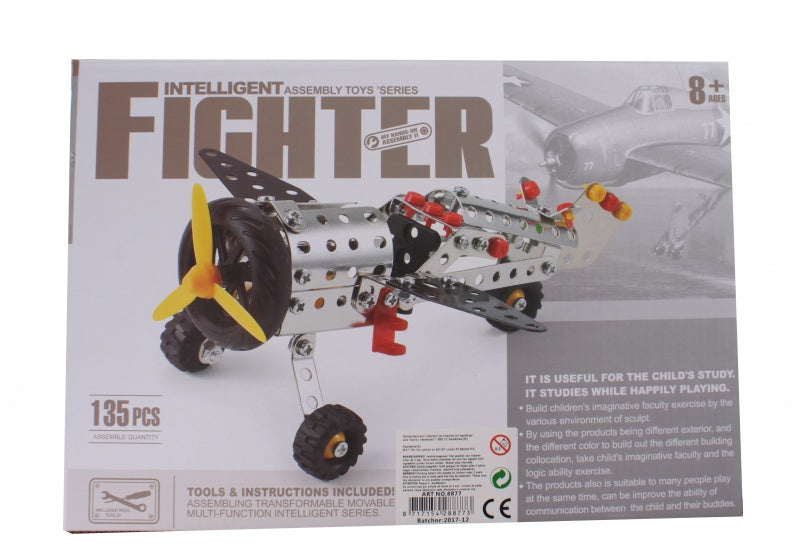 bouwpakket intelligent fighter 135-stuks zilver