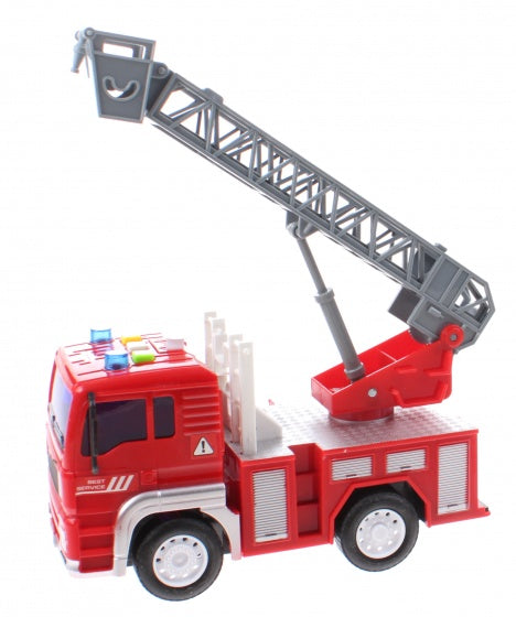 brandweerauto Firefighter jongens 18 cm rood/grijs