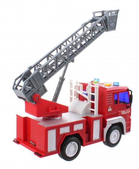 brandweerauto Firefighter jongens 18 cm rood/grijs