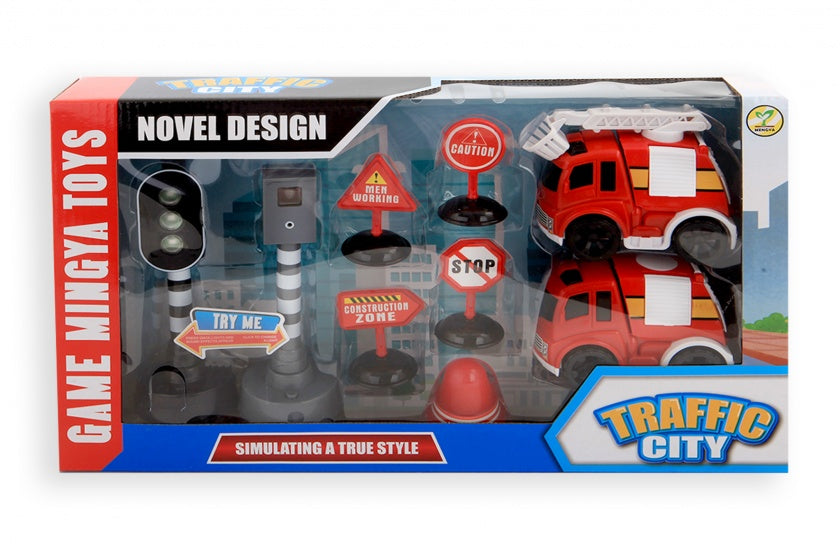 brandweerset Traffic City 9-delig