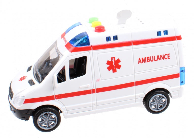 City Intertial ambulancewagen 14 cm wit/rood