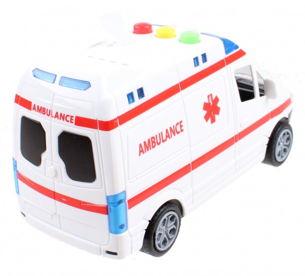 City Intertial ambulancewagen 14 cm wit/rood