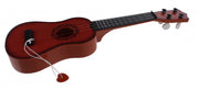gitaar vier snaren met plectrum donkerbruin 40 cm