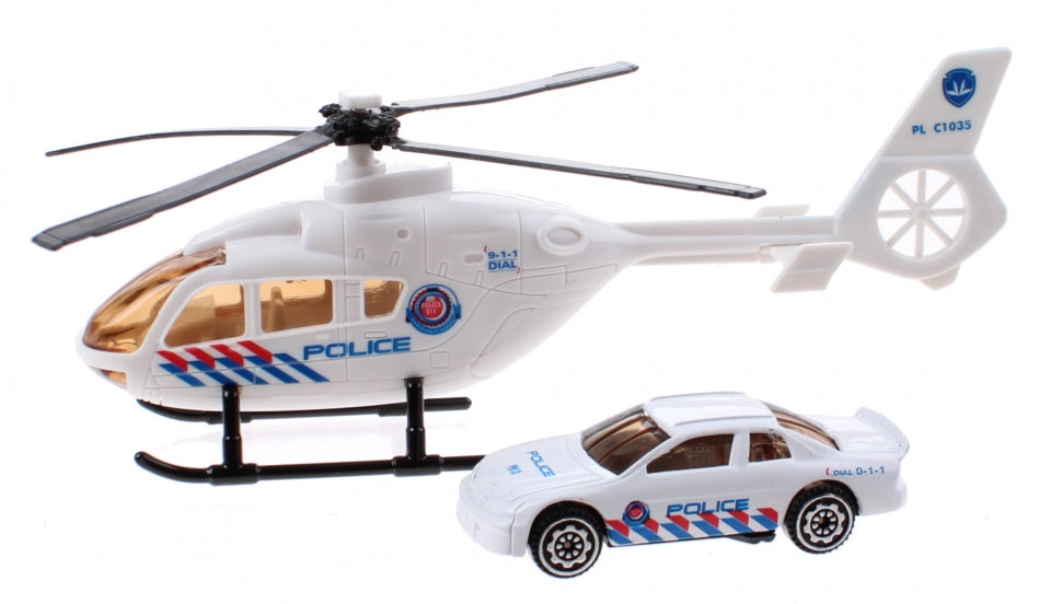 helikopter reddingsdienst diecast 18 cm wit 2-delig