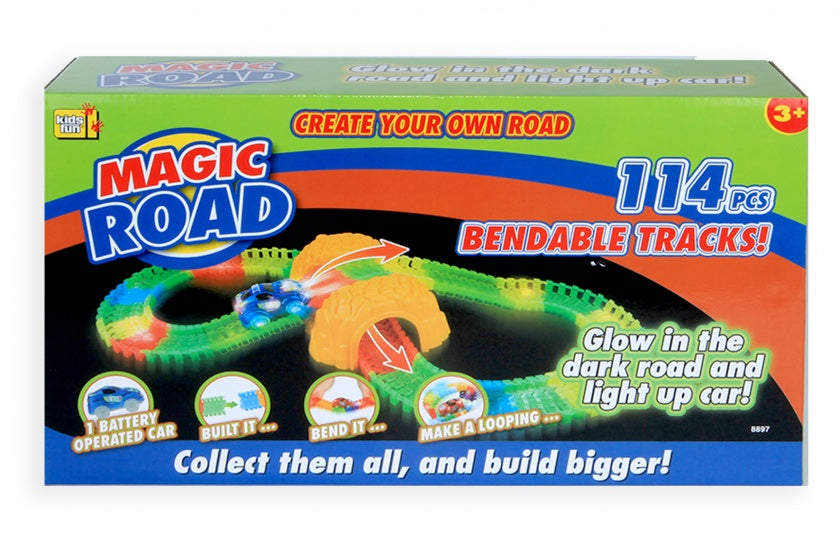 racebaanset Magic Road Glow in the Dark 114-delig
