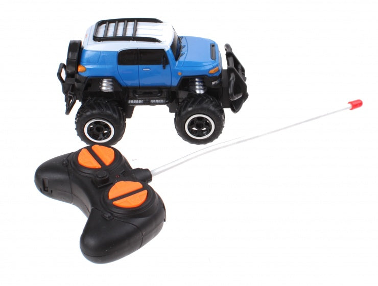 radiografisch bestuurbare auto blauw/wit 13 cm