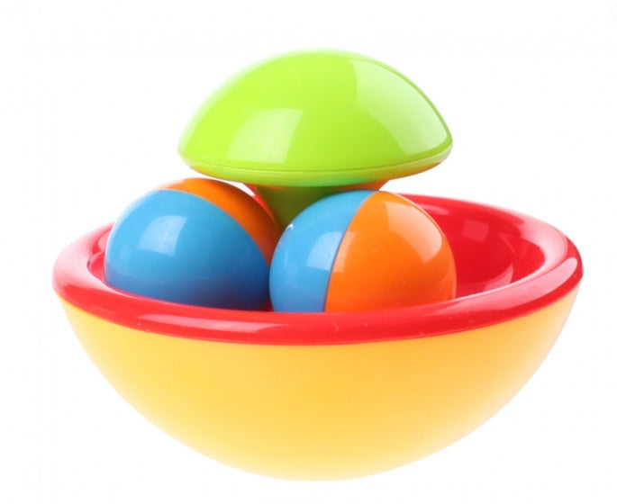rammelaar Baby Rattles schotel 10 cm rood/geel