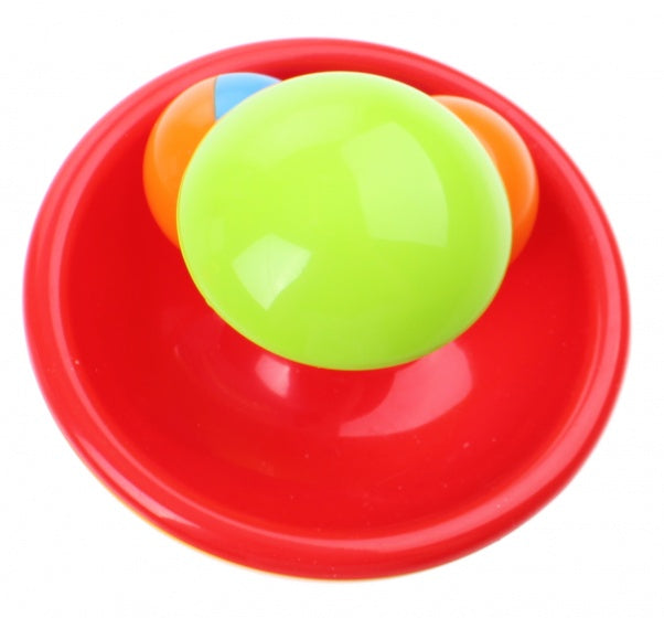 rammelaar Baby Rattles schotel 10 cm rood/geel