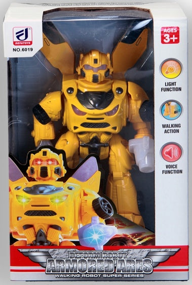 robot met licht en geluid 22 cm oranje