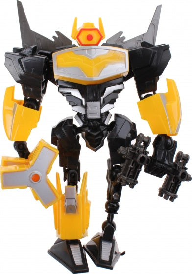 robot transformer auto geel 18 cm