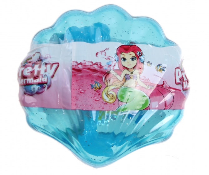schelp met zeemeermin 7 cm blauw