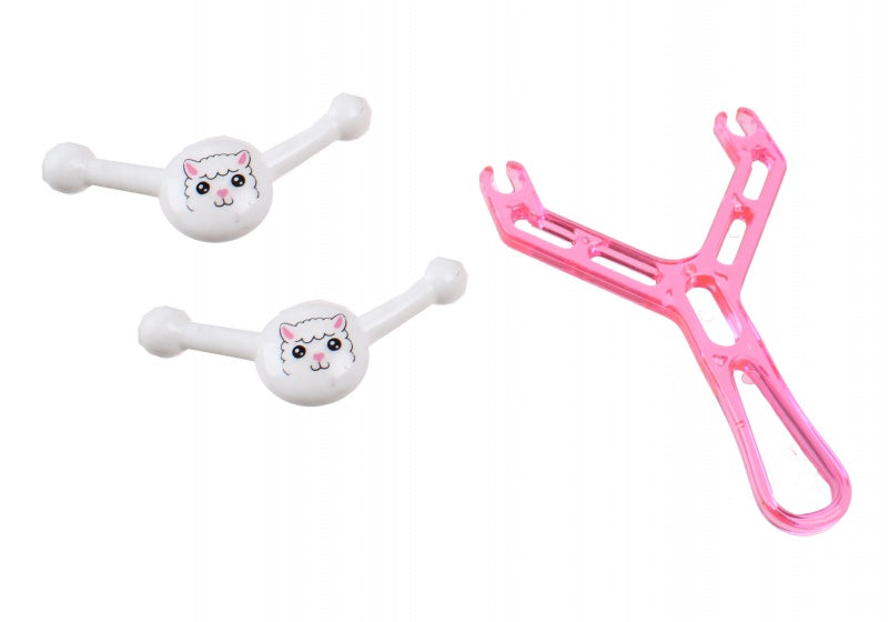 slingshot alpaca katapult 9 cm roze