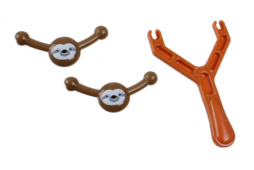 slingshot luiaard katapult 9 cm bruin