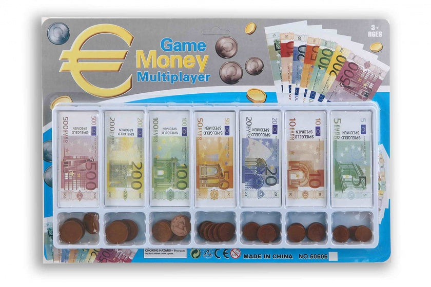 Speelgeld briefjes en munten