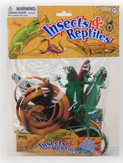speelset Animal World reptielen 6 stuks