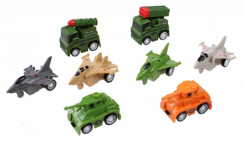 speelset Army Team jongens groen/grijs/bruin 8-delig