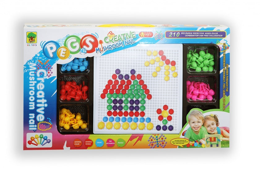 Steekknopjes creative mushroom nail 210 delig
