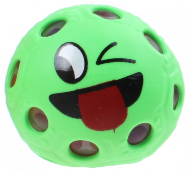 stressbal emoji junior 6 cm groen rubber