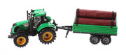 tractor met boomstammen 29 cm groen