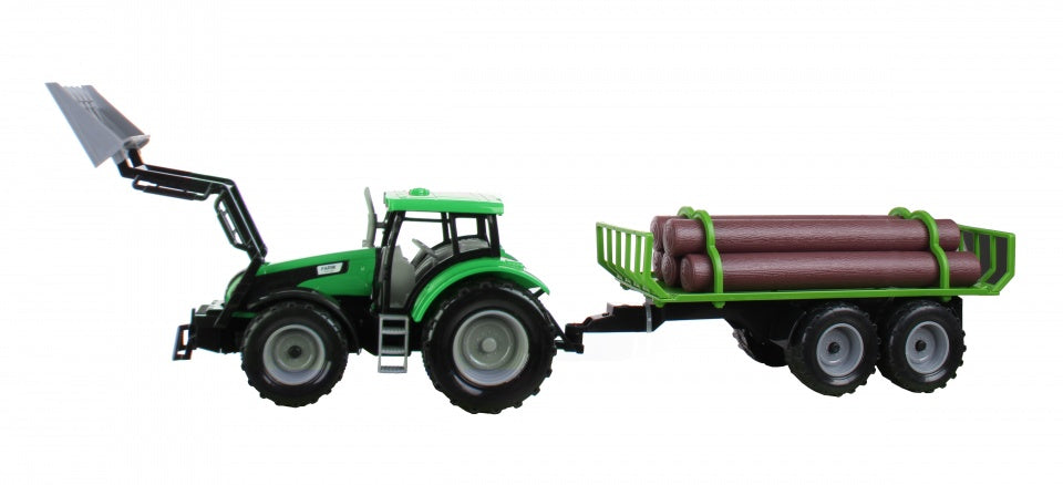 tractor met houtoplegger 48 cm groen